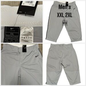 Men’s Women’s Team Nike 2XL Baseball Softball Knickers Pants Gray Elastic Waist